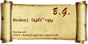 Bodosi György névjegykártya